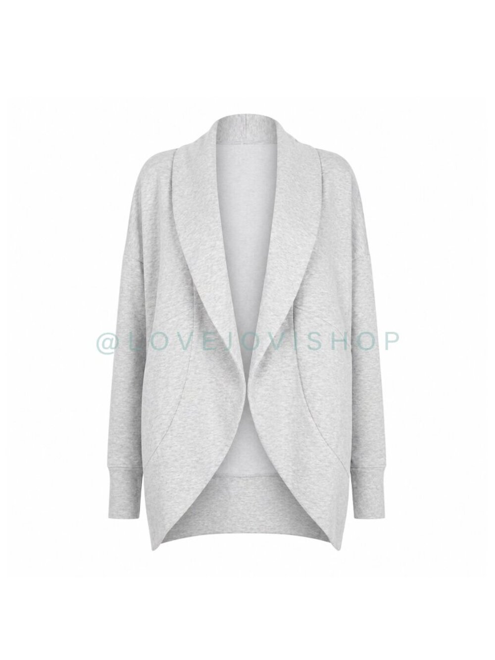 Athleisure | Yogalicious Scuba Knit Open Front Cardigan Heather Gray | Oversized